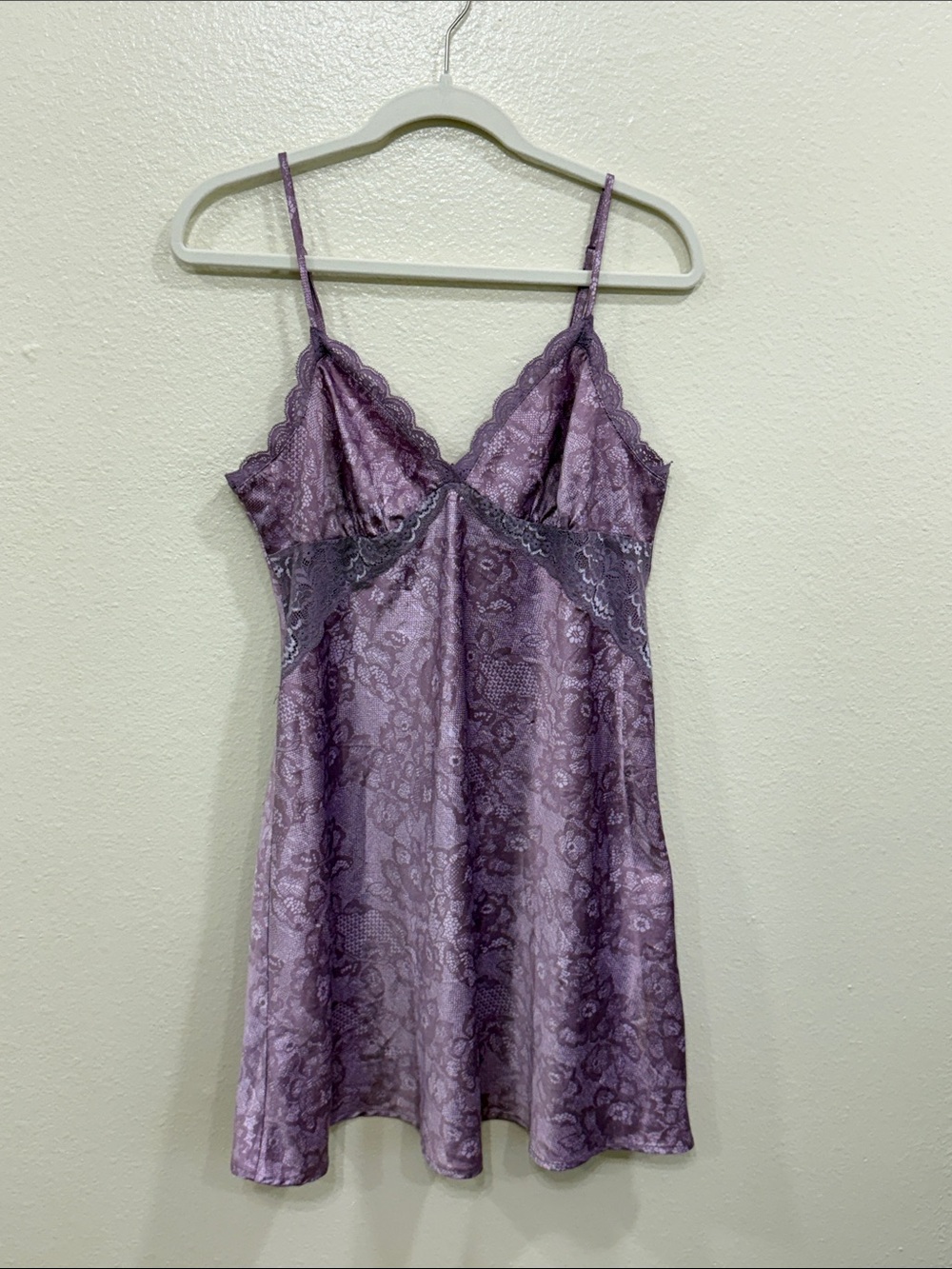 Jennifer Lopez Purple Lace Satin Chemise Slip Nightdress Fairy Y2K Slip Dress